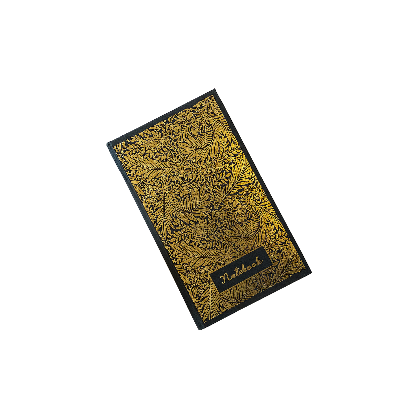 A Small Notebook Gold Larkspur on Black