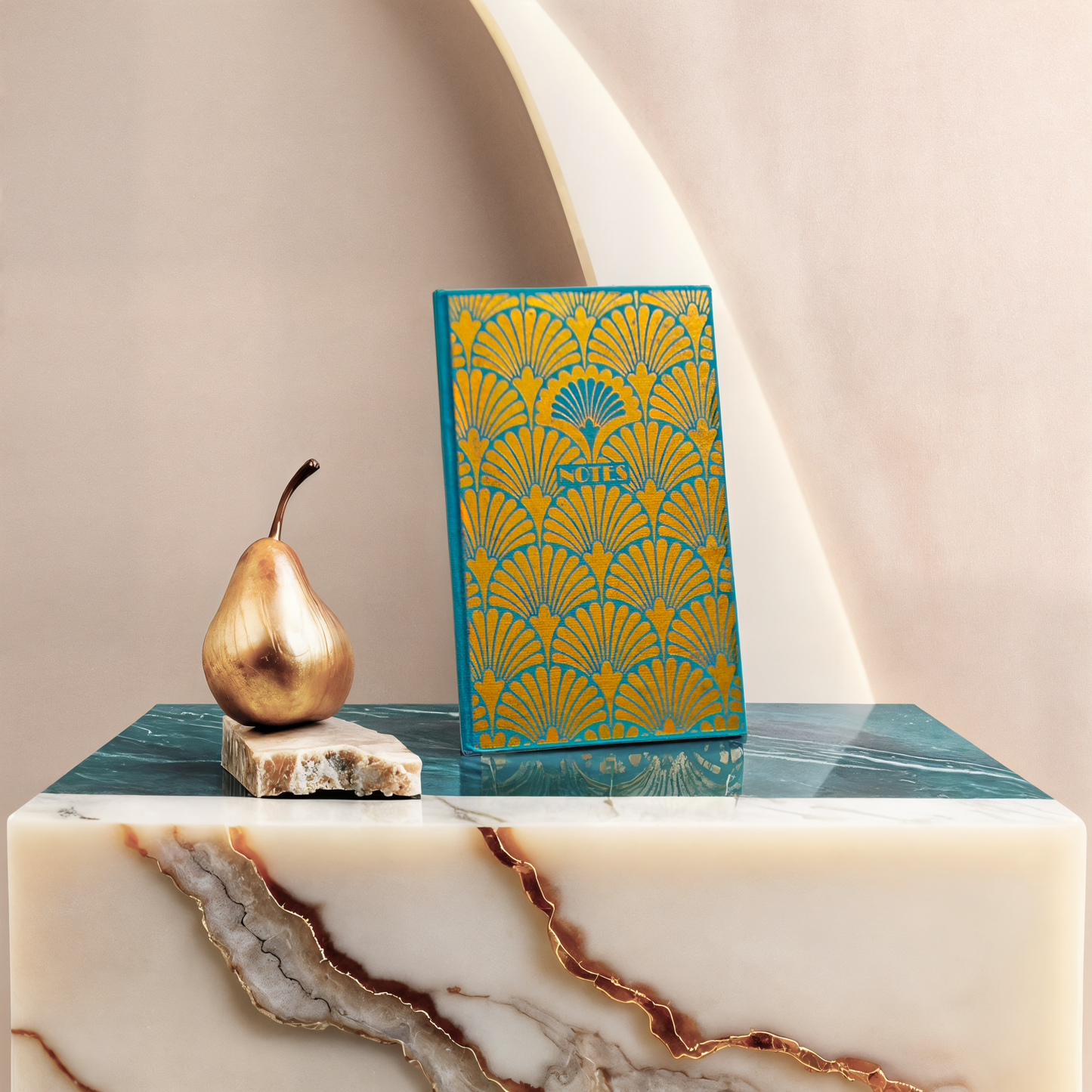 A Small Notebook Turquoise Art Deco