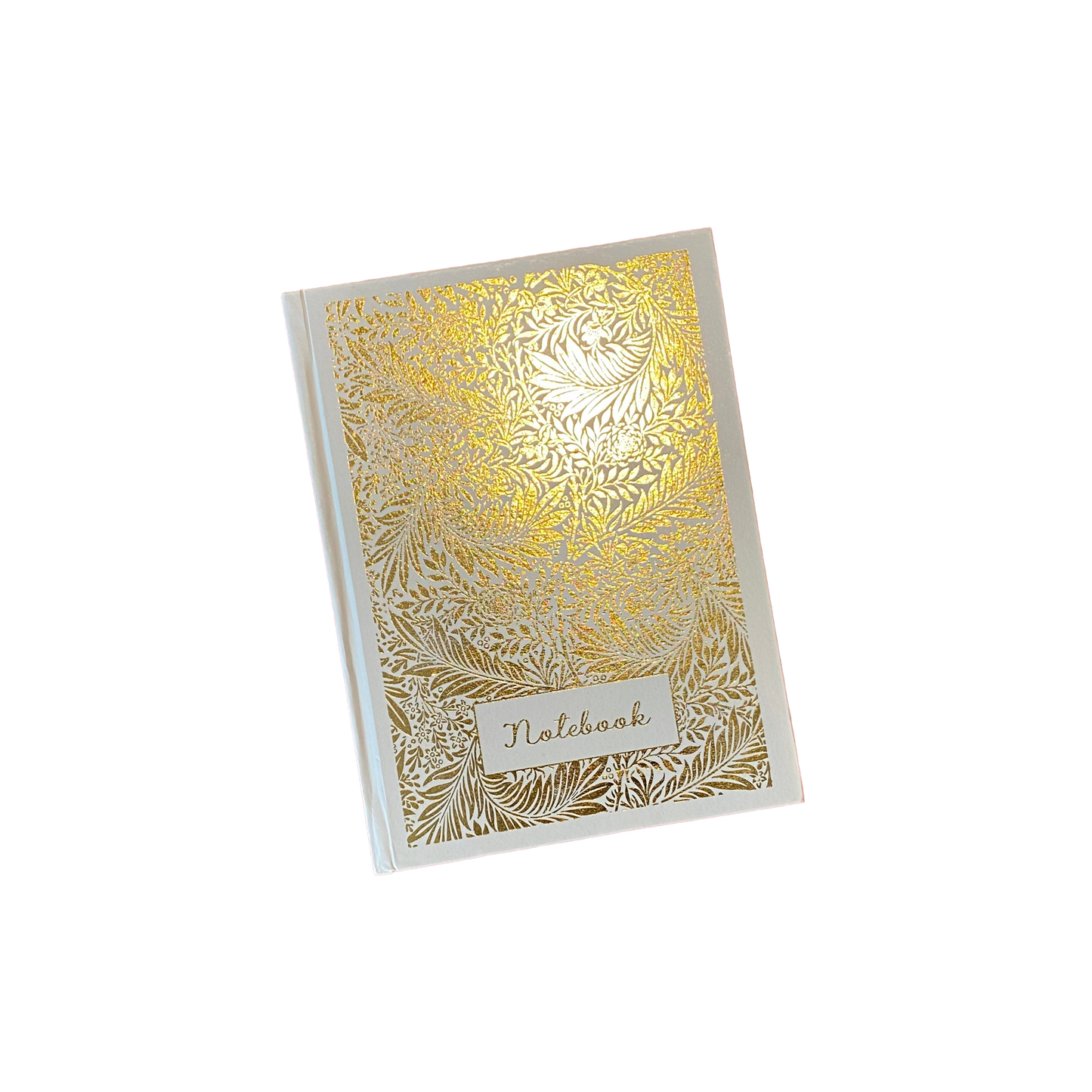 White Larkspur journal Lined- Gold foiled