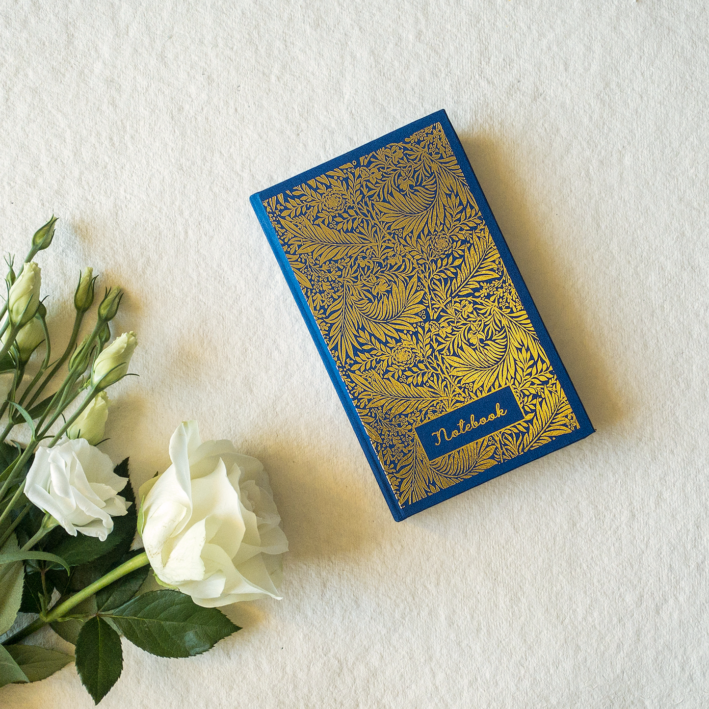 A Small Notebook Gold Larkspur on Blue