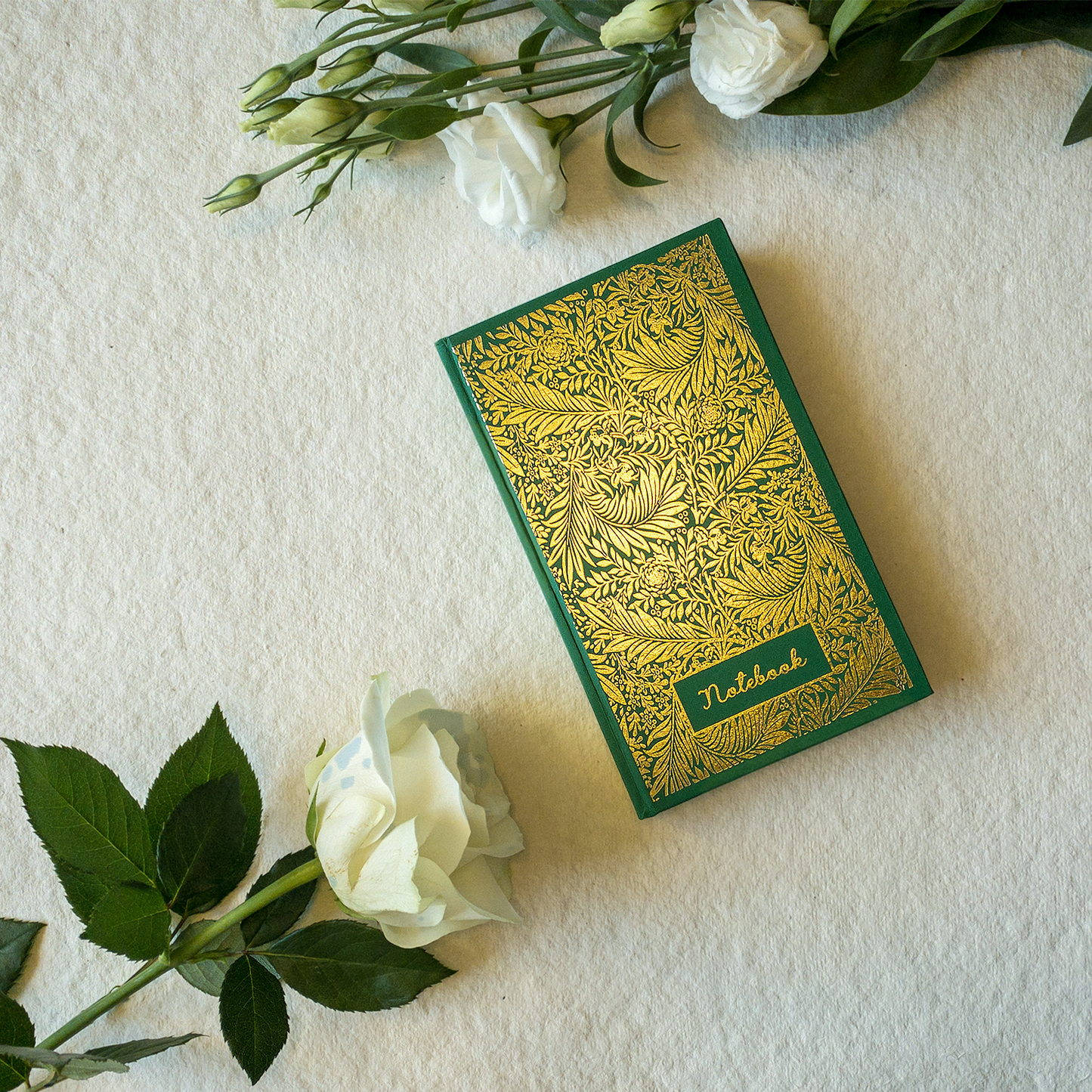 A Small Notebook Gold Larkspur on Green
